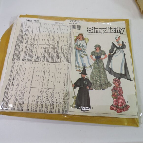 Simplicity 7650 sewing pattern Misses Large 18-20 Angel Pilgrim Prairie Witch - Picture 3 of 9